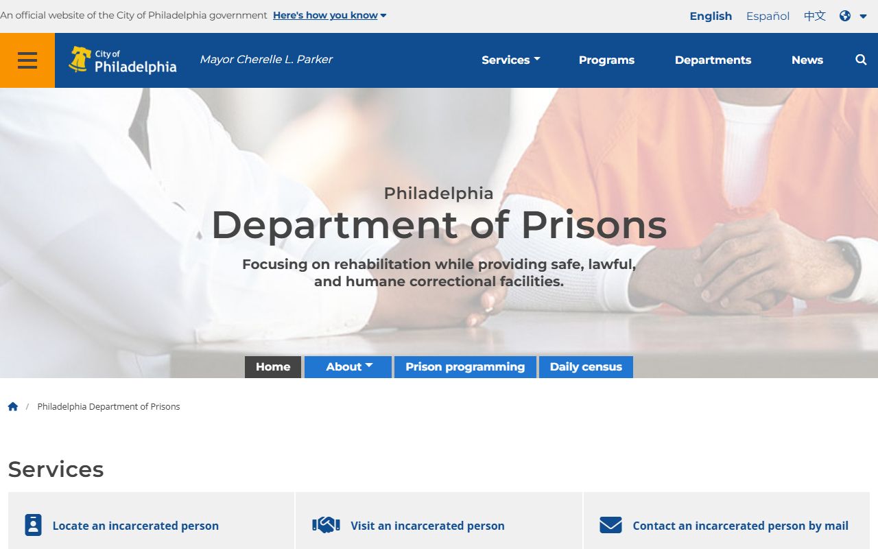 Philadelphia recent bookings department of prisons page