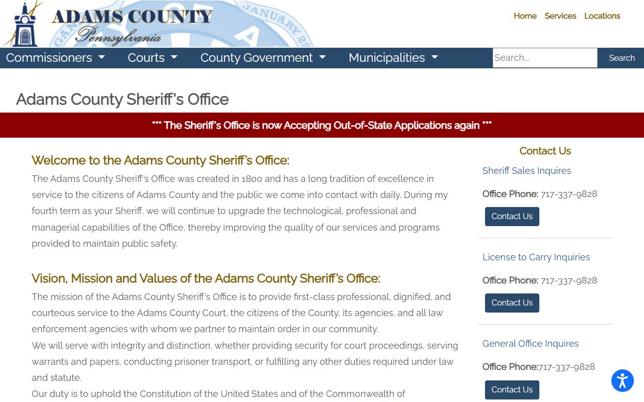 Adams County recent bookings Sheriff's Office website