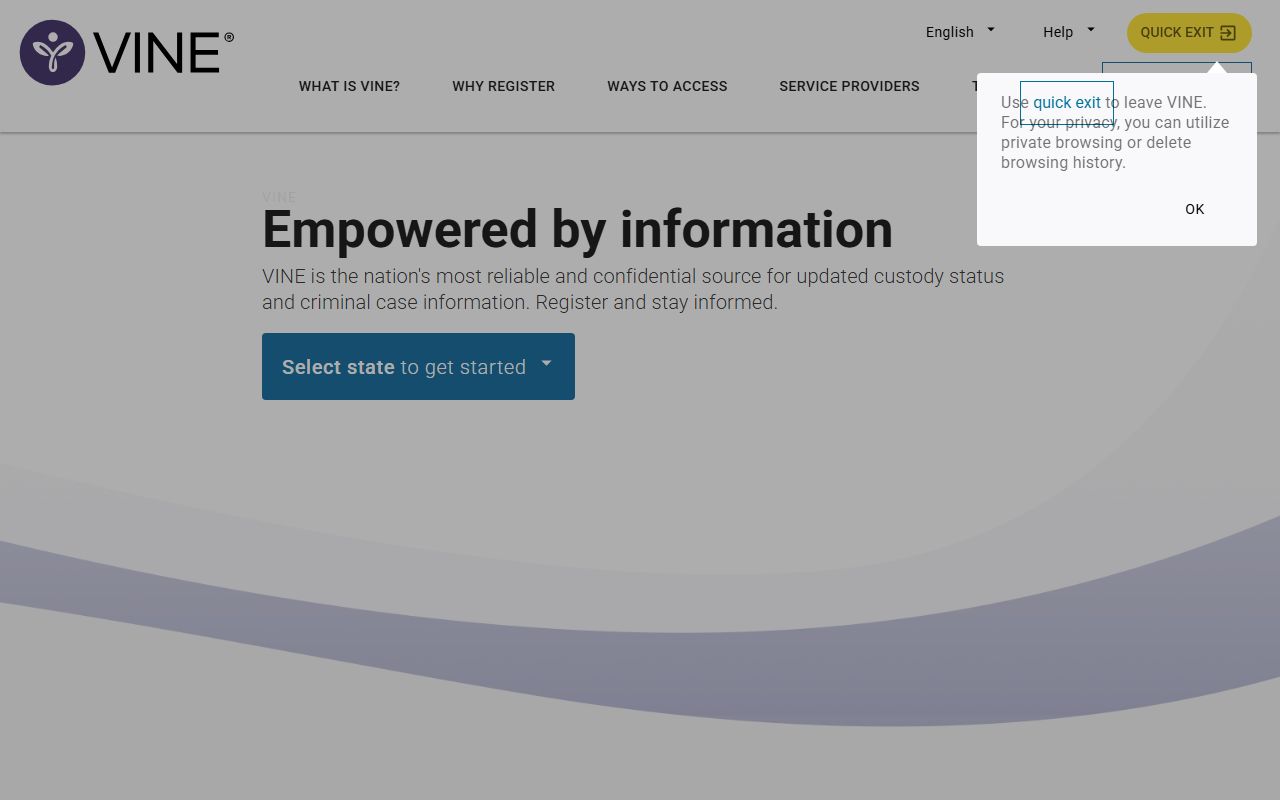 Elk County recent bookings VINELink victim notification search
